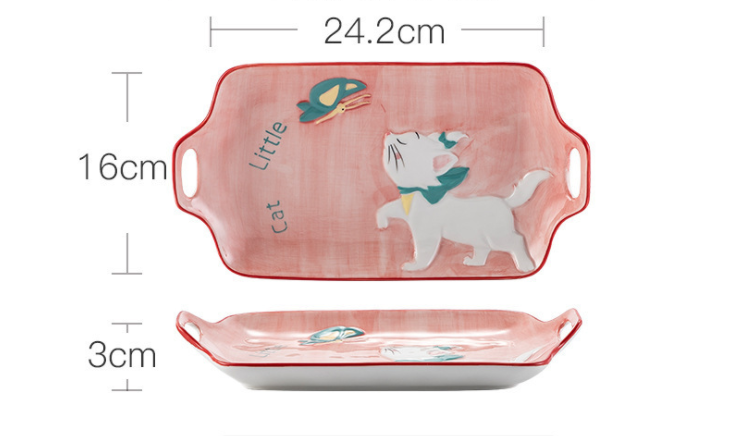 Children's Dinosaur Ceramic Tableware Set - Cute Kids Dinnerware Includes Bowls Cups & Plates