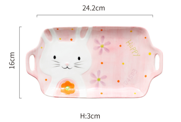 Children's Dinosaur Ceramic Tableware Set - Cute Kids Dinnerware Includes Bowls Cups & Plates
