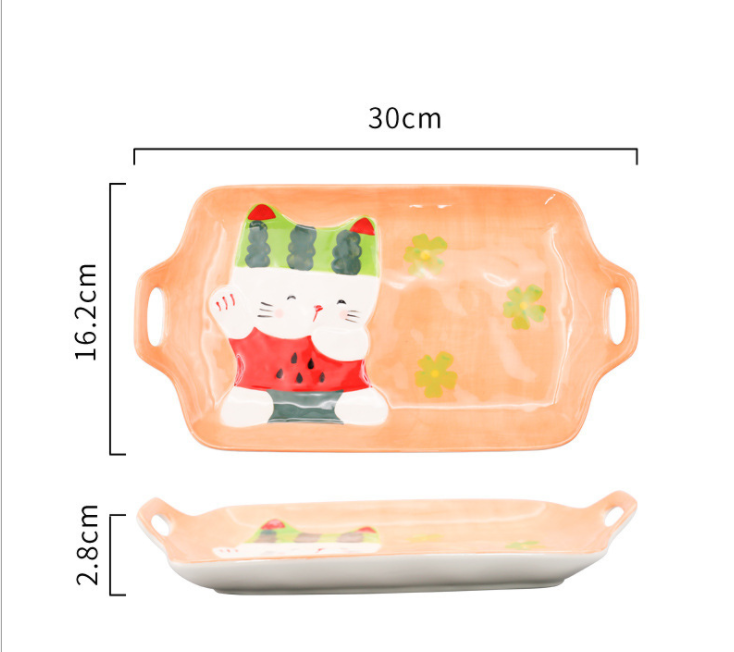 Children's Dinosaur Ceramic Tableware Set - Cute Kids Dinnerware Includes Bowls Cups & Plates