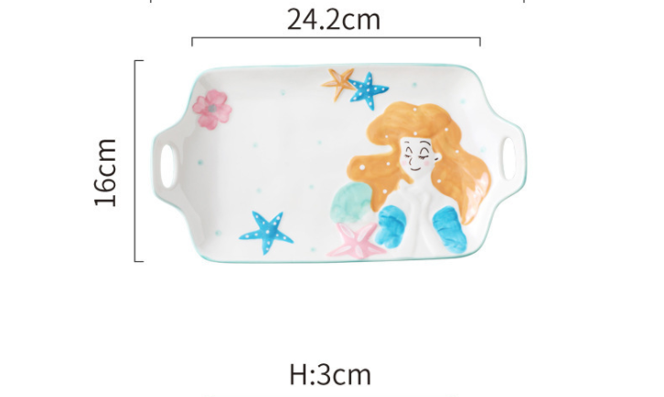 Children's Dinosaur Ceramic Tableware Set - Cute Kids Dinnerware Includes Bowls Cups & Plates