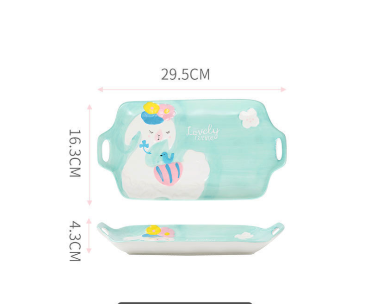 Children's Dinosaur Ceramic Tableware Set - Cute Kids Dinnerware Includes Bowls Cups & Plates