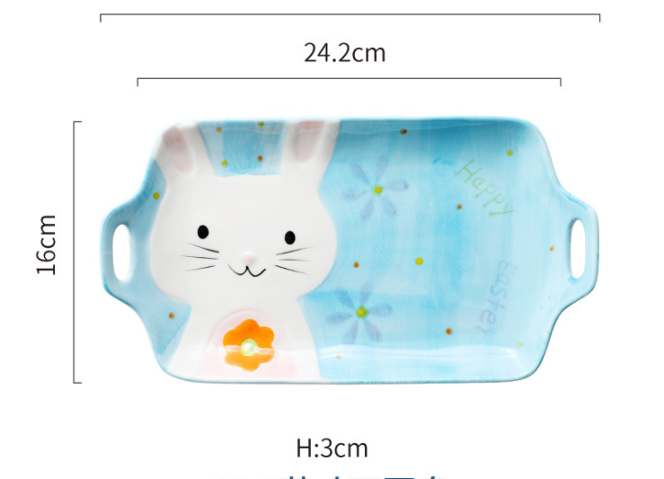 Children's Dinosaur Ceramic Tableware Set - Cute Kids Dinnerware Includes Bowls Cups & Plates