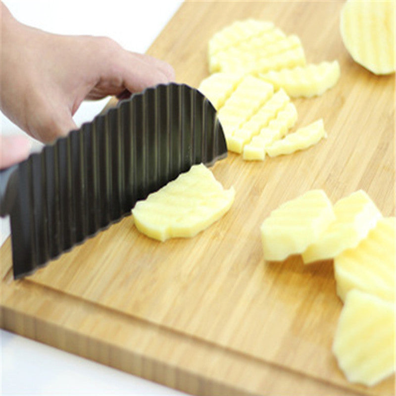 Commercial Wavy French Fries Cutter - Household Aluminum Alloy Potato Slicer