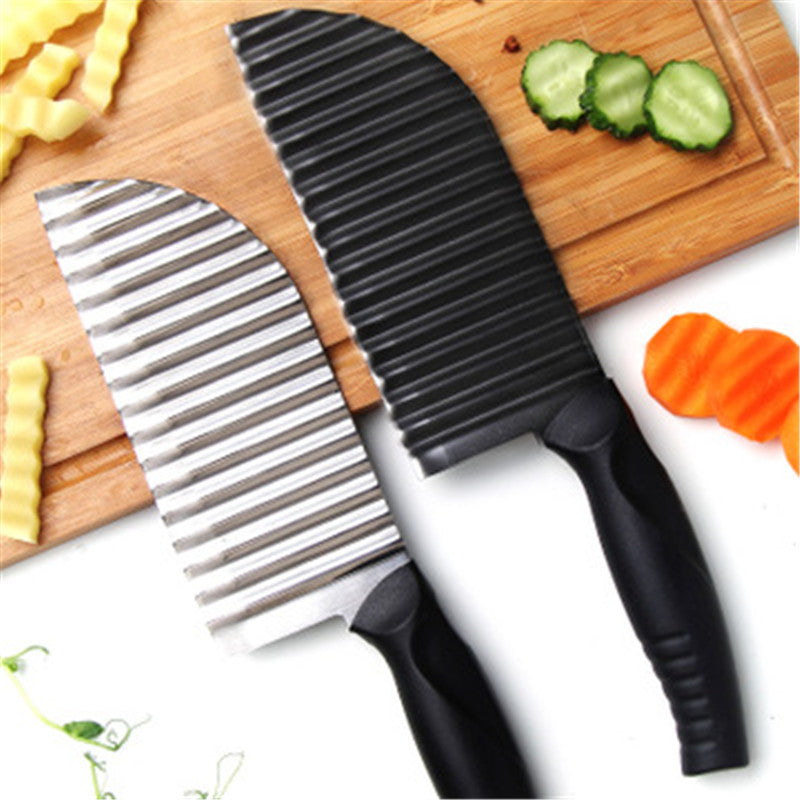 Commercial Wavy French Fries Cutter - Household Aluminum Alloy Potato Slicer