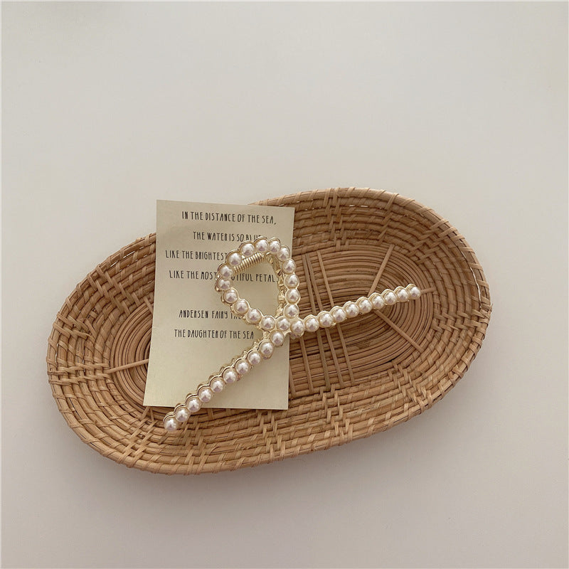Pearl Hairpin Elegant Metal Hair Clip