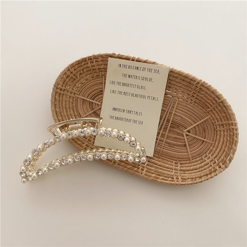 Pearl Hairpin Elegant Metal Hair Clip