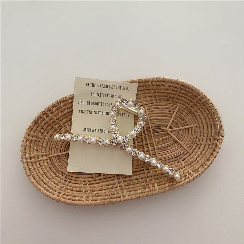 Pearl Hairpin Elegant Metal Hair Clip