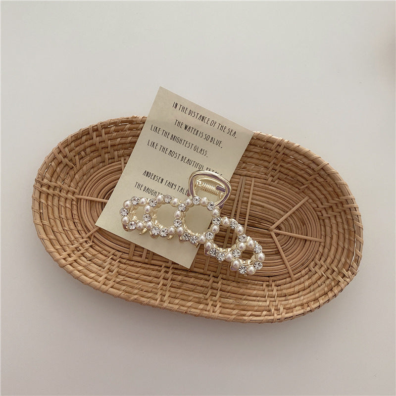 Pearl Hairpin Elegant Metal Hair Clip