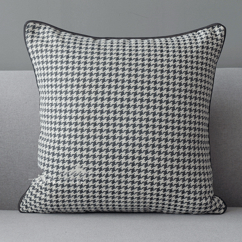 Minimalist Houndstooth Throw Pillow Cover - Modern Nordic Cushion