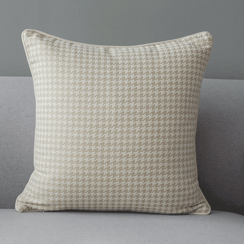 Minimalist Houndstooth Throw Pillow Cover - Modern Nordic Cushion