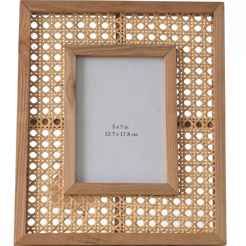 7-Inch Solid Wood Rectangular Photo Frame Decorative Wall Art
