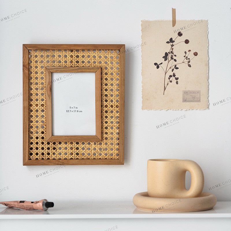 7-Inch Solid Wood Rectangular Photo Frame Decorative Wall Art