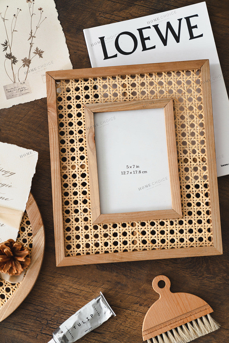 7-Inch Solid Wood Rectangular Photo Frame Decorative Wall Art