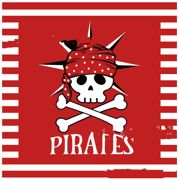 Pirate Theme Party Supplies Set for 8 - Includes Plates Cups Balloons & More