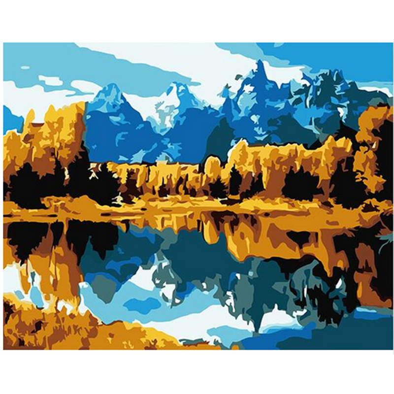 Digital Landscape Oil Painting on Canvas - Modern Home Decor & Gift