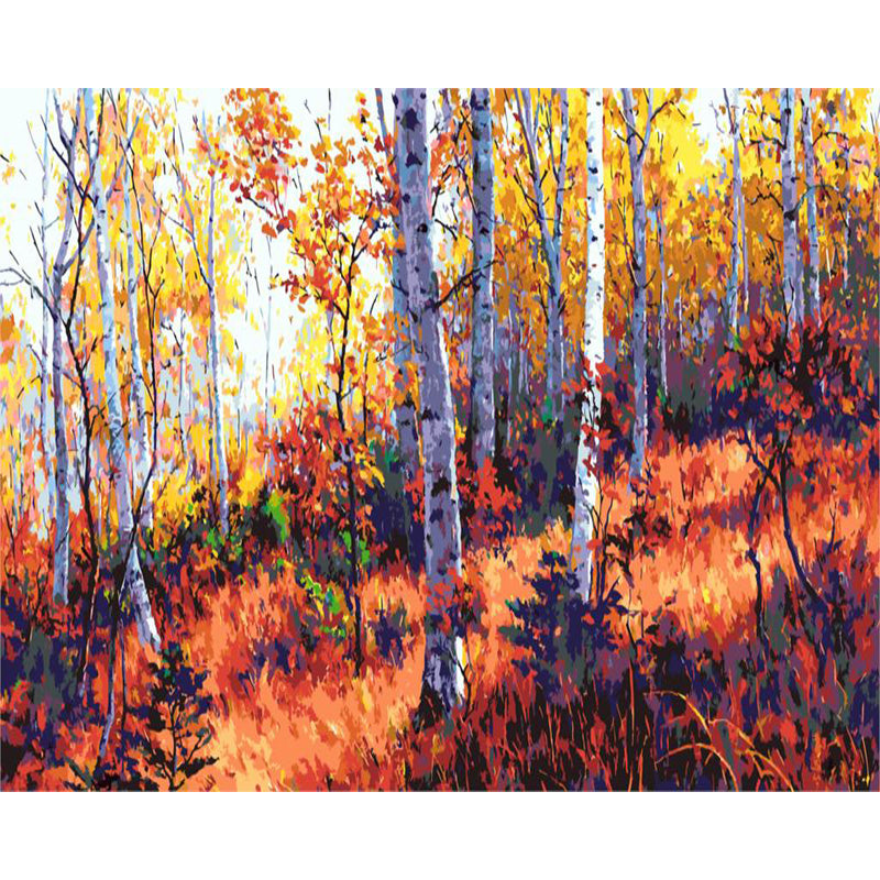 Digital Landscape Oil Painting on Canvas - Modern Home Decor & Gift
