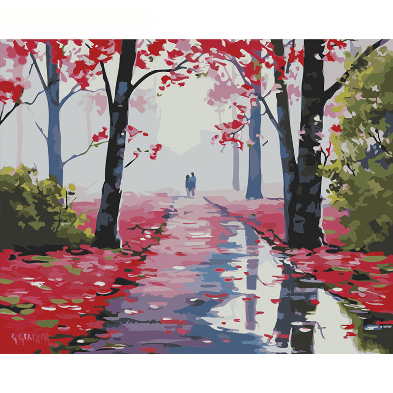 Digital Landscape Oil Painting on Canvas - Modern Home Decor & Gift