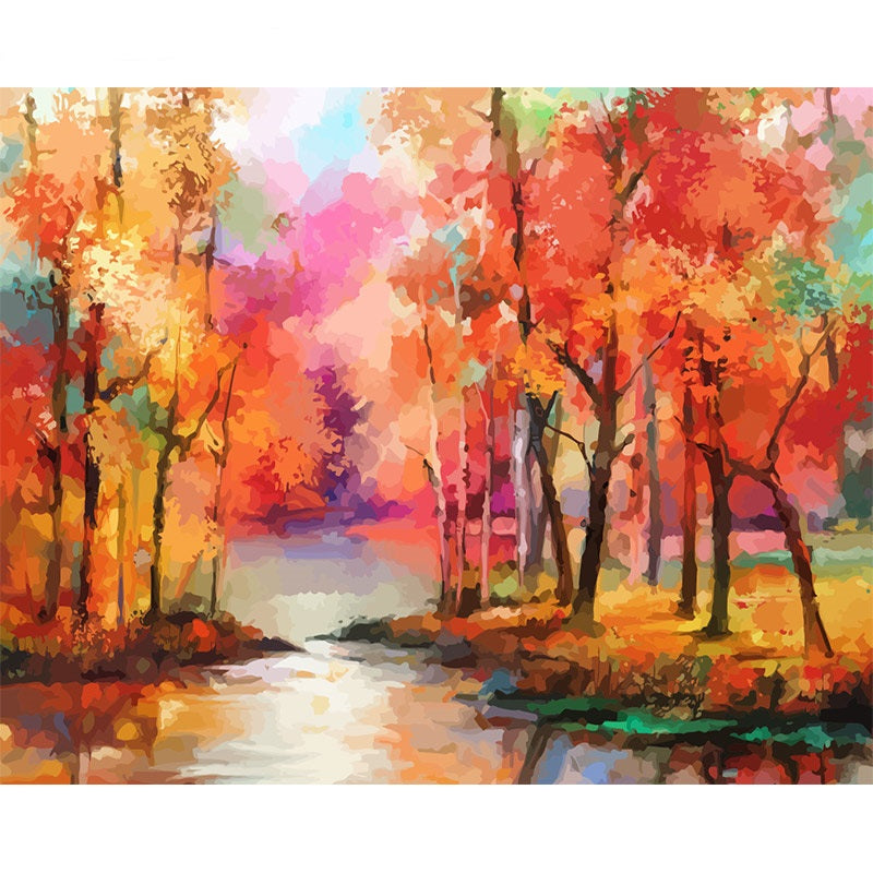 Digital Landscape Oil Painting on Canvas - Modern Home Decor & Gift