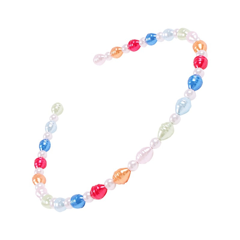 Pearl Headband Wide Hairpin U-Shape