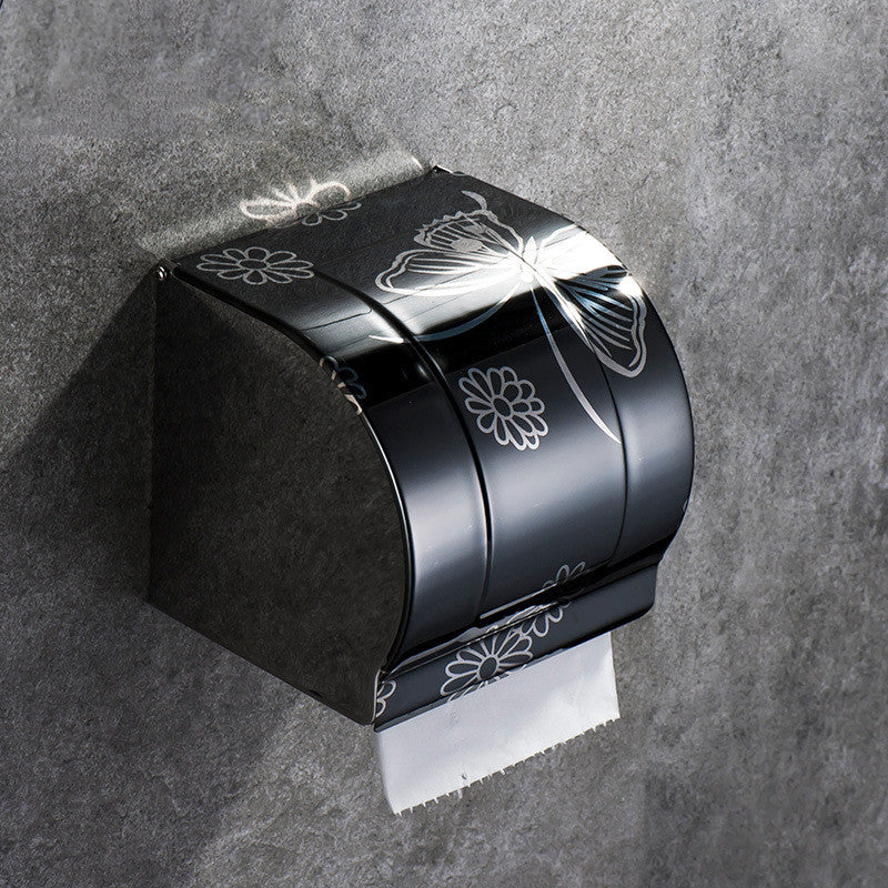 Stainless Steel Paper Towel Holder Box Waterproof Kitchen & Bathroom Organizer
