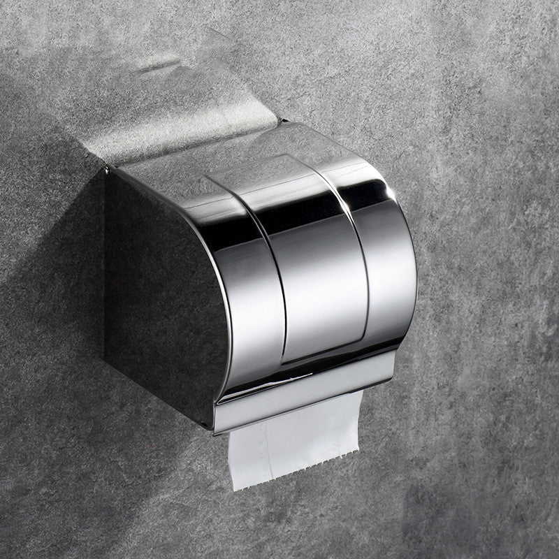 Stainless Steel Paper Towel Holder Box Waterproof Kitchen & Bathroom Organizer