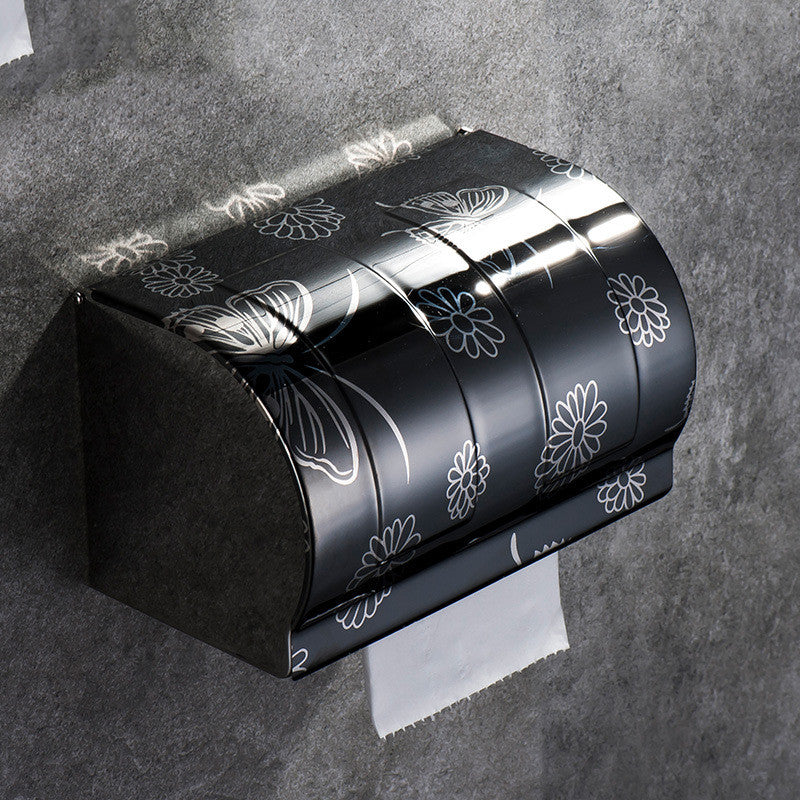 Stainless Steel Paper Towel Holder Box Waterproof Kitchen & Bathroom Organizer
