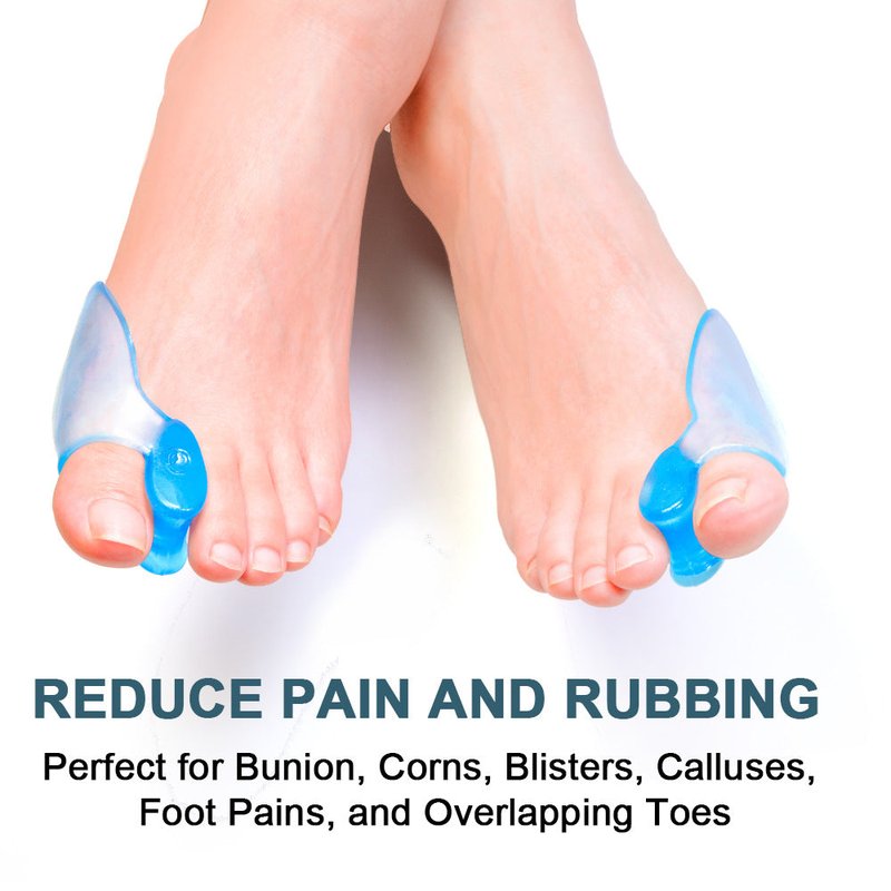 Blue Toe Separator Pad for Hallux Valgus Correction - 2 Piece Set