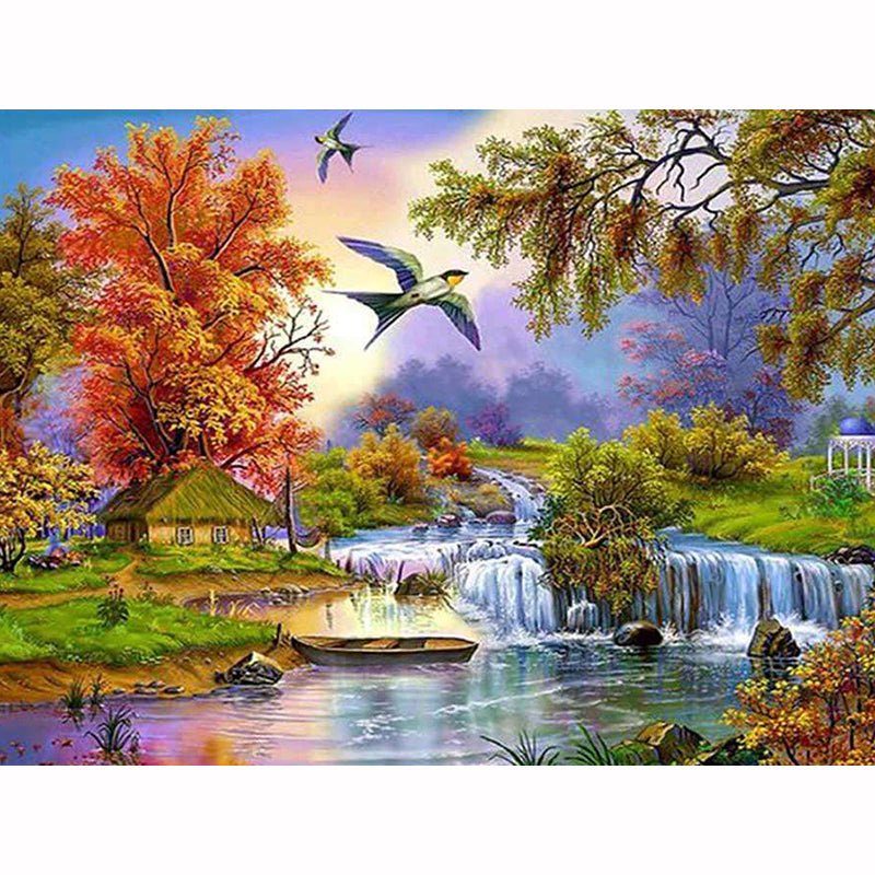 Diamond Embroidery Kit Scenic Full Square & Round Diamond Painting