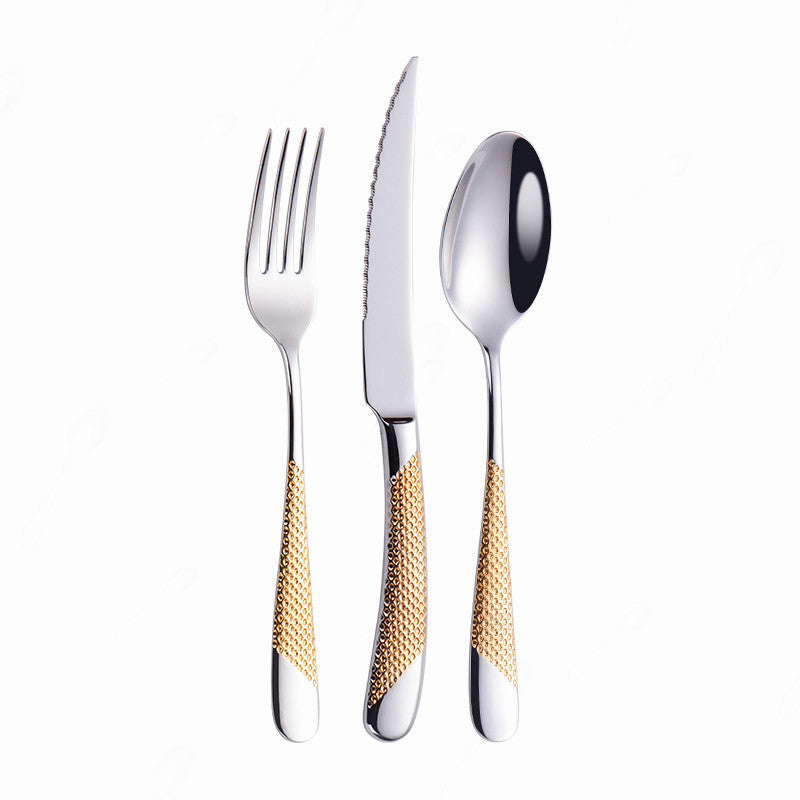 Stainless Steel Cutlery Set Kitchen Dinnerware Silver Gold Multiple Styles