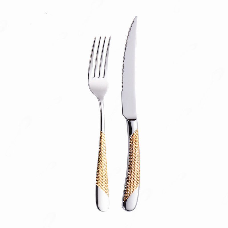 Stainless Steel Cutlery Set Kitchen Dinnerware Silver Gold Multiple Styles