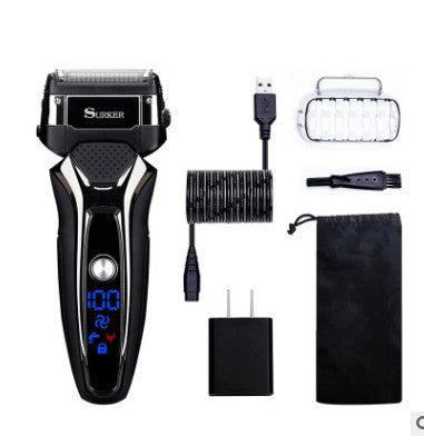 LCD Digital Electric Razor Rechargeable Shaver