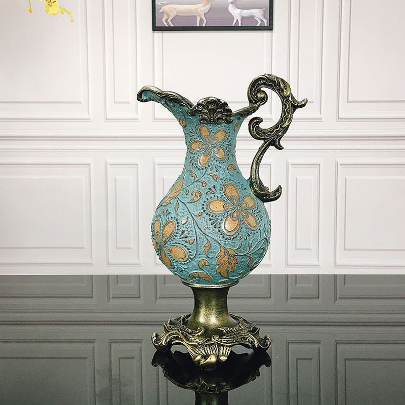 European-Style Milk Jug Vase for Floral Arrangements - Dried Flower Decor, Resin