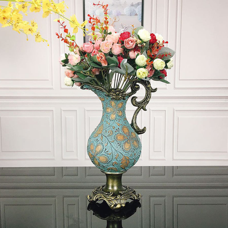 European-Style Milk Jug Vase for Floral Arrangements - Dried Flower Decor, Resin