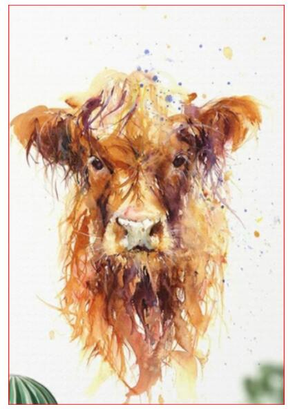 DIY Baby Cow Painting by Numbers Kit - No Frame, 40x50cm, 50x65cm, 60x75cm