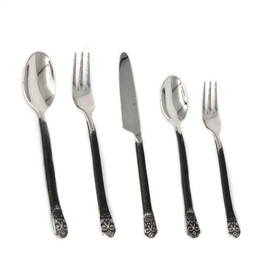 Retro Art Coffee Spoon and Cake Fork Set - Kitchen Tableware