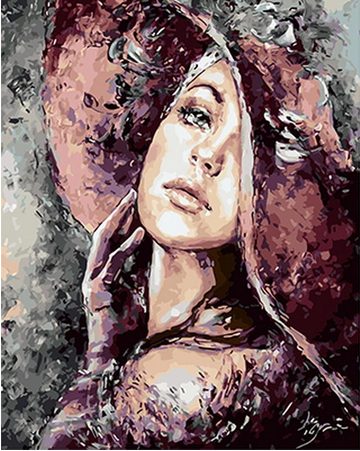 Canvas Painting Kit with Acrylic Paint and Brush - 40x50cm