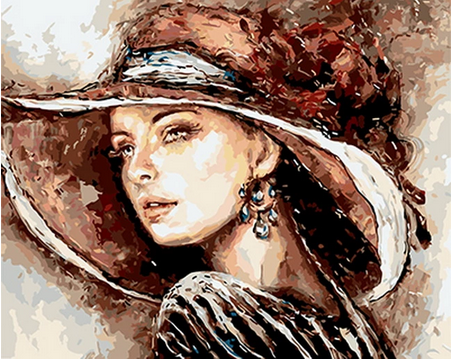 Canvas Painting Kit with Acrylic Paint and Brush - 40x50cm