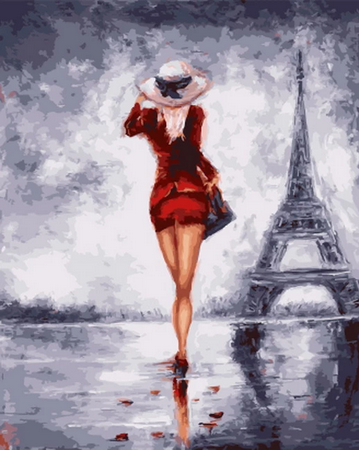 Canvas Painting Kit with Acrylic Paint and Brush - 40x50cm