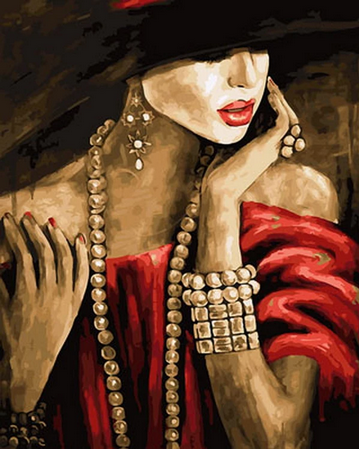 Canvas Painting Kit with Acrylic Paint and Brush - 40x50cm