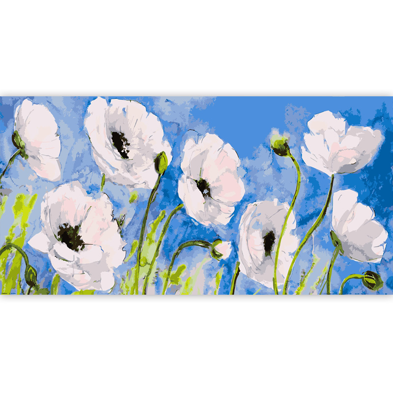Digital Oil Painting Kit for Landscape Flowers - DIY Canvas Art