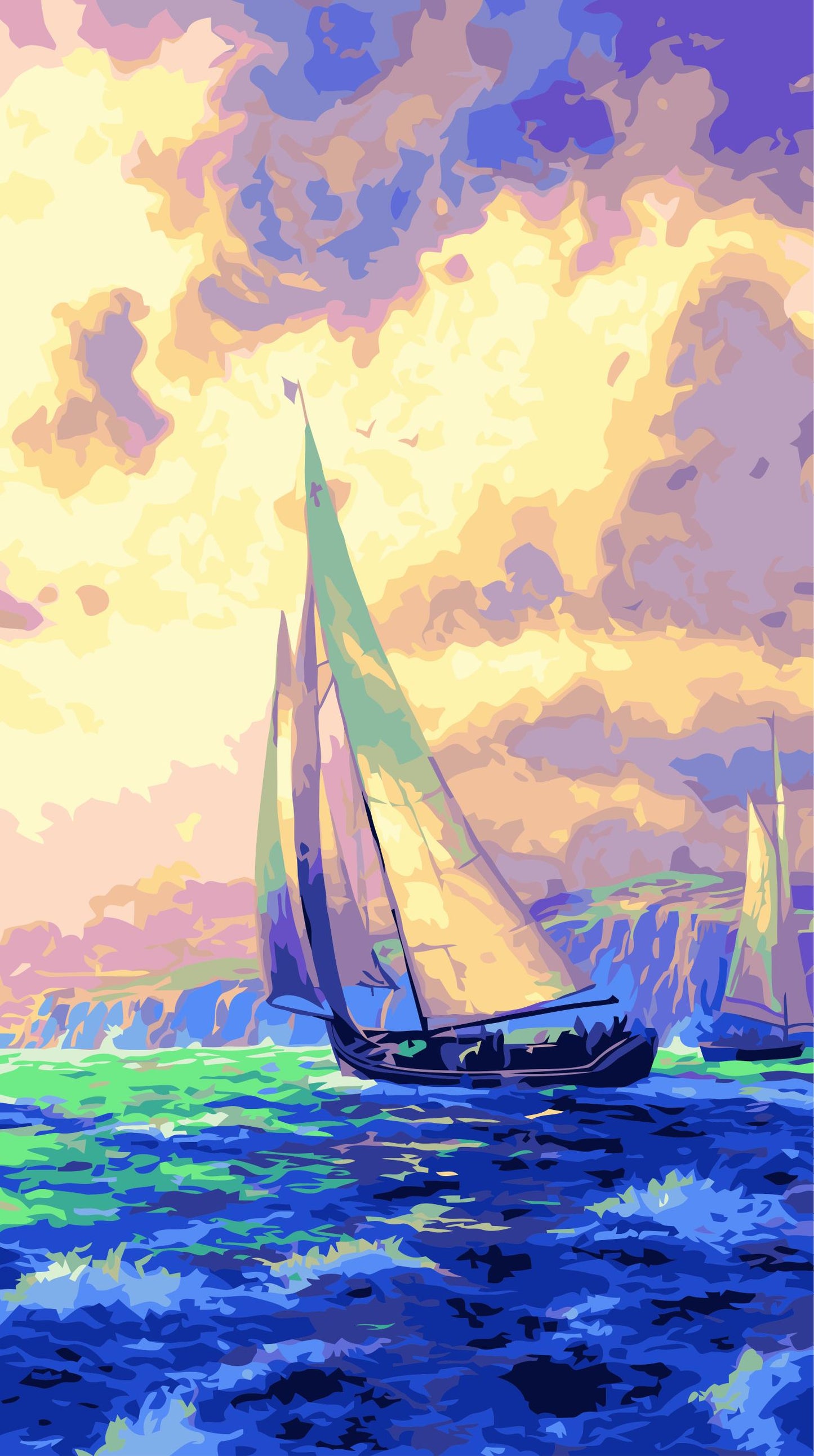 Digital Oil Painting Kit for Landscape Flowers - DIY Canvas Art
