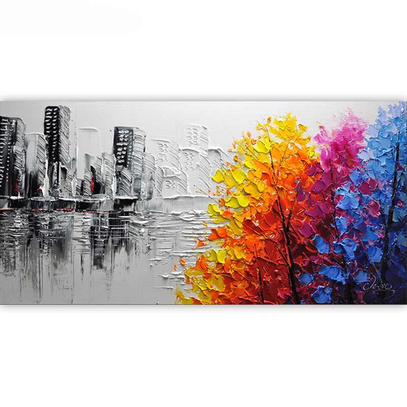 Digital Oil Painting Kit for Landscape Flowers - DIY Canvas Art