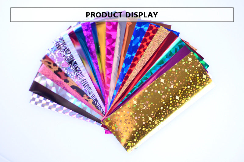 24 Sheets Nail Art Foils Laser Shine Transfer Stickers for DIY Manicure