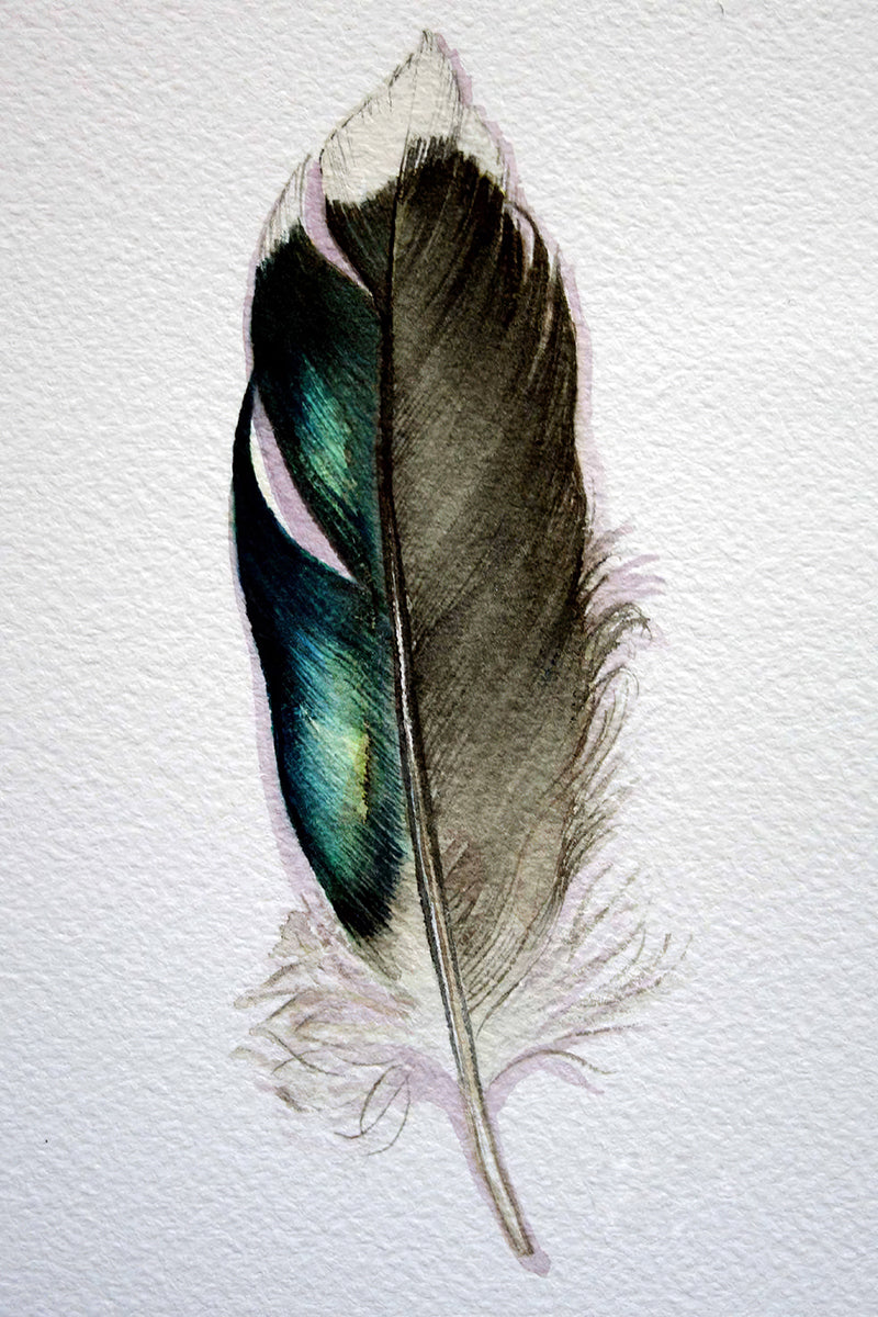 Feather Hanging Wall Art Canvas Painting for Living Room Decor