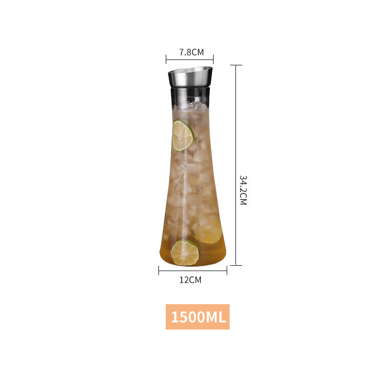 Stainless Steel Lid Cold Kettle with Acrylic Body 600ml to 1.6L - Home & Garden