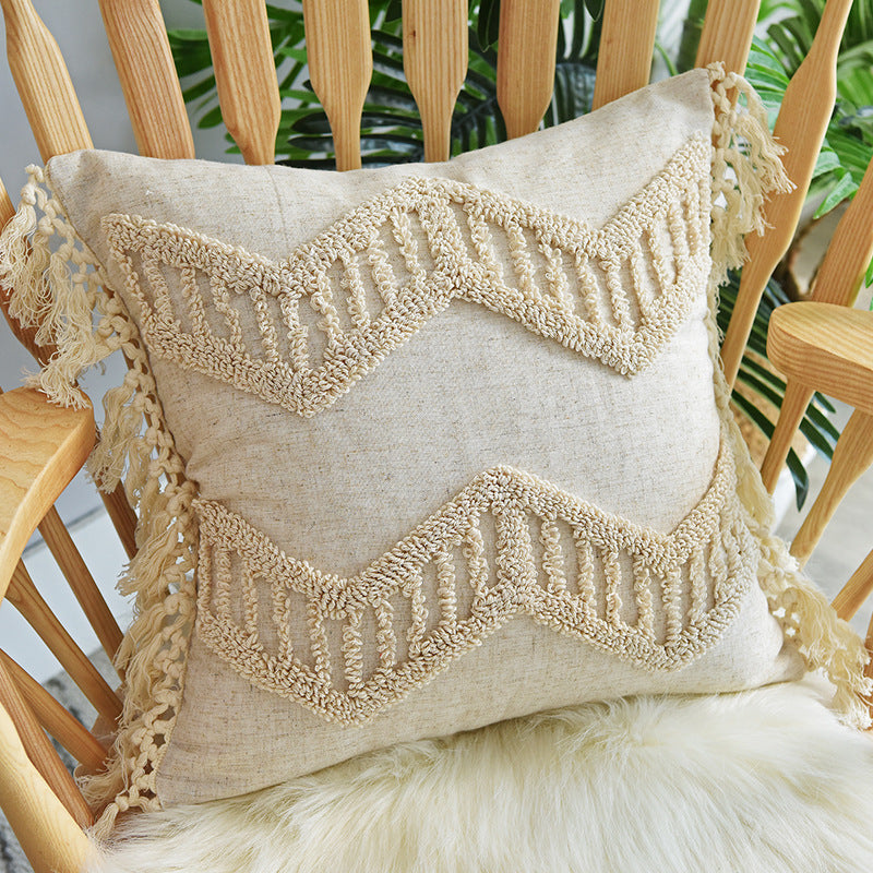 Tufted & Fringed Cotton Pillowcase Set with Multiple Sizes – Home & Garden