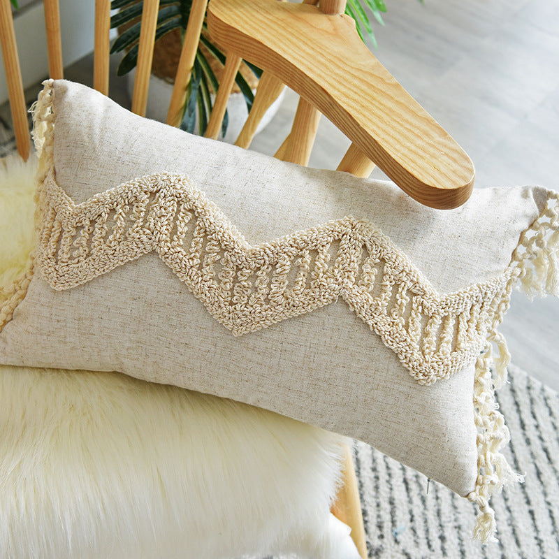 Tufted & Fringed Cotton Pillowcase Set with Multiple Sizes – Home & Garden