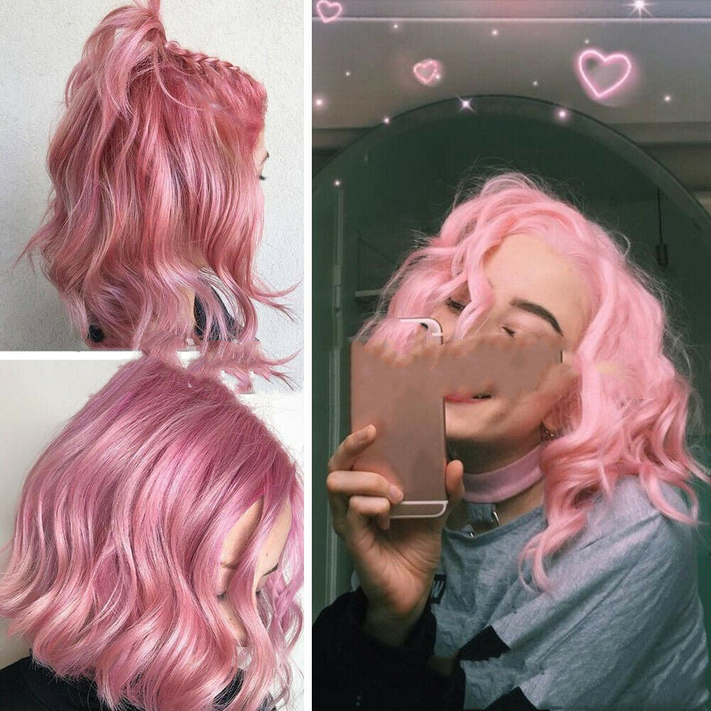 Curly Wave Cosplay Wig - Pink