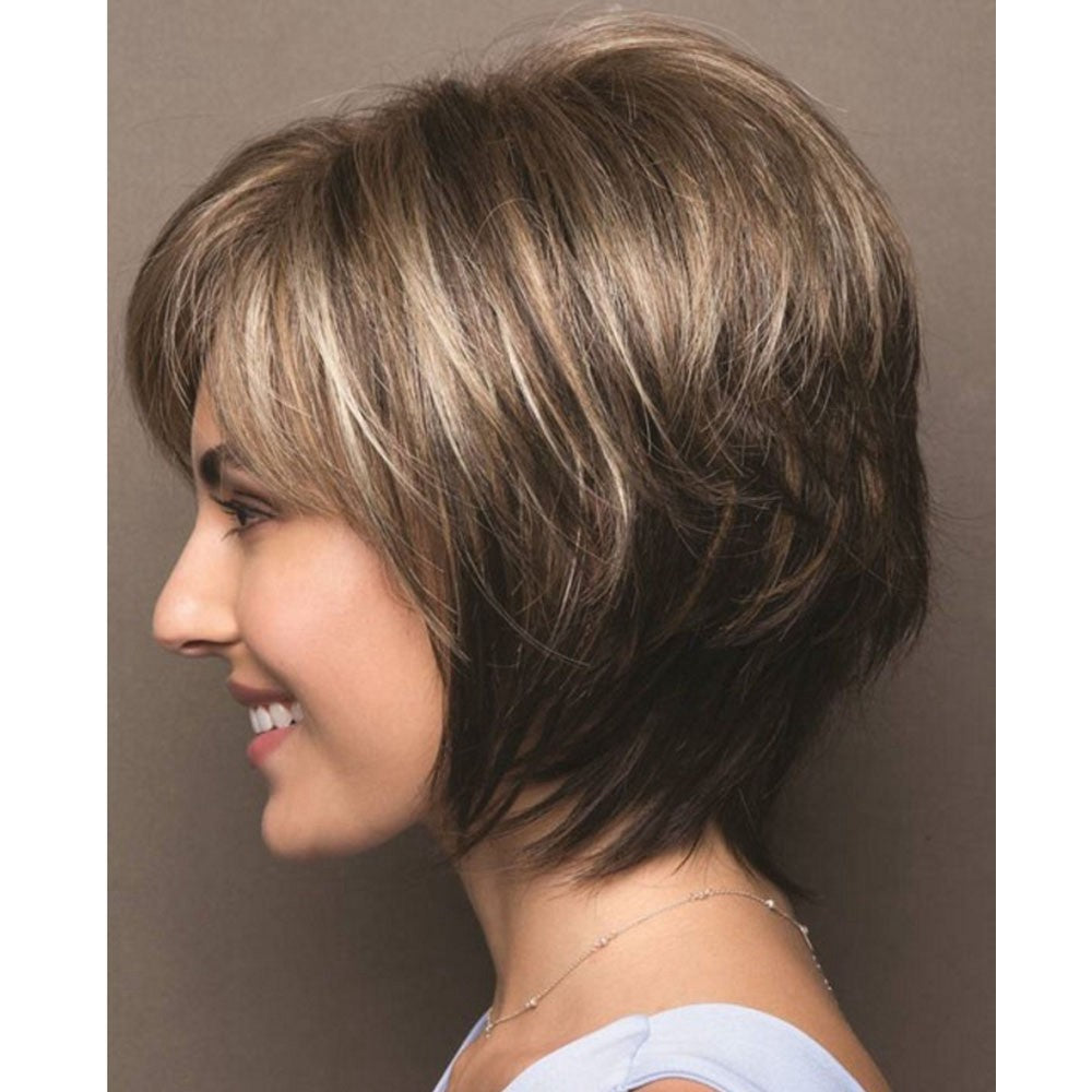 Women's Synthetic Hair Wigs with Oblique Bangs - Cosplay & Fashion Headgear