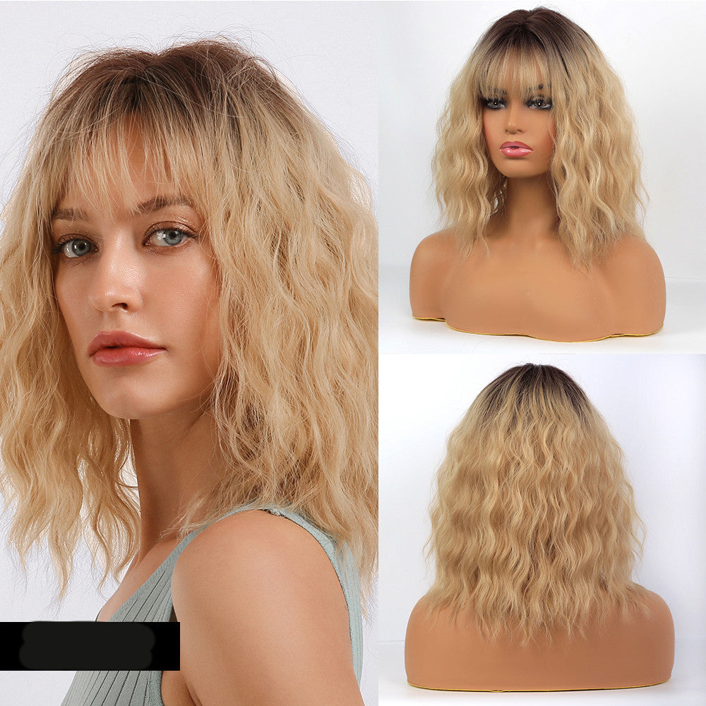 Short Curly Wig - Synthetic Hair, Heat Resistant